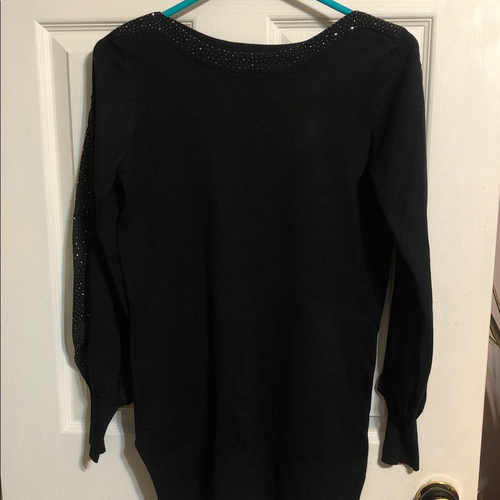 Cable & Gauge Black Crew Neck Sweater